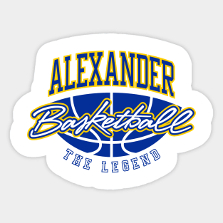 Alexander Basketball The Legend Custom Player Your Name Sticker